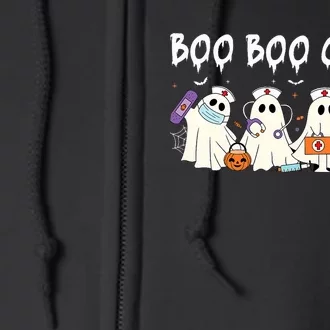 Boo Boo Crew Nurse Funny Halloween Nurse Nursing Full Zip Hoodie