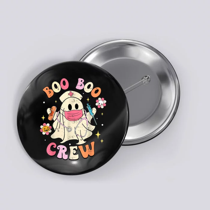 Boo Boo Crew Halloween Ghost Nurse Button