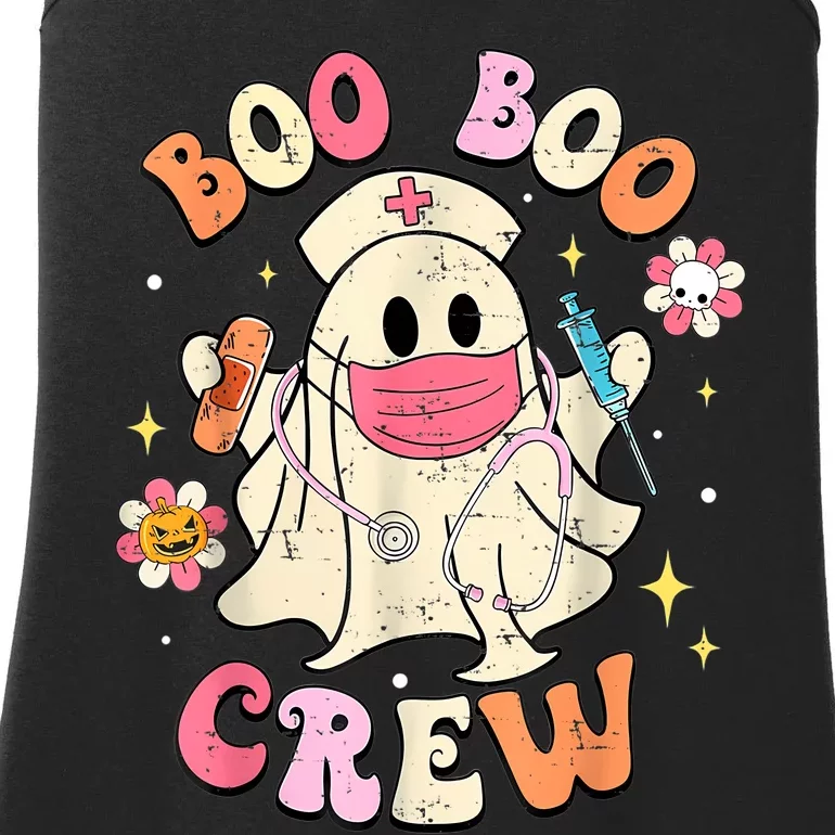 Boo Boo Crew Halloween Ghost Nurse Ladies Essential Tank