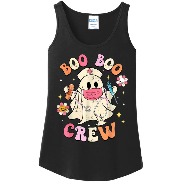 Boo Boo Crew Halloween Ghost Nurse Ladies Essential Tank