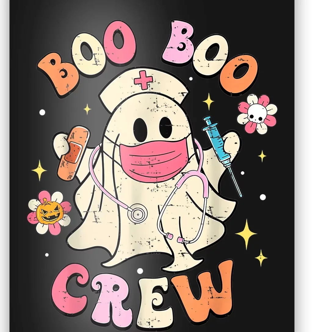 Boo Boo Crew Halloween Ghost Nurse Poster