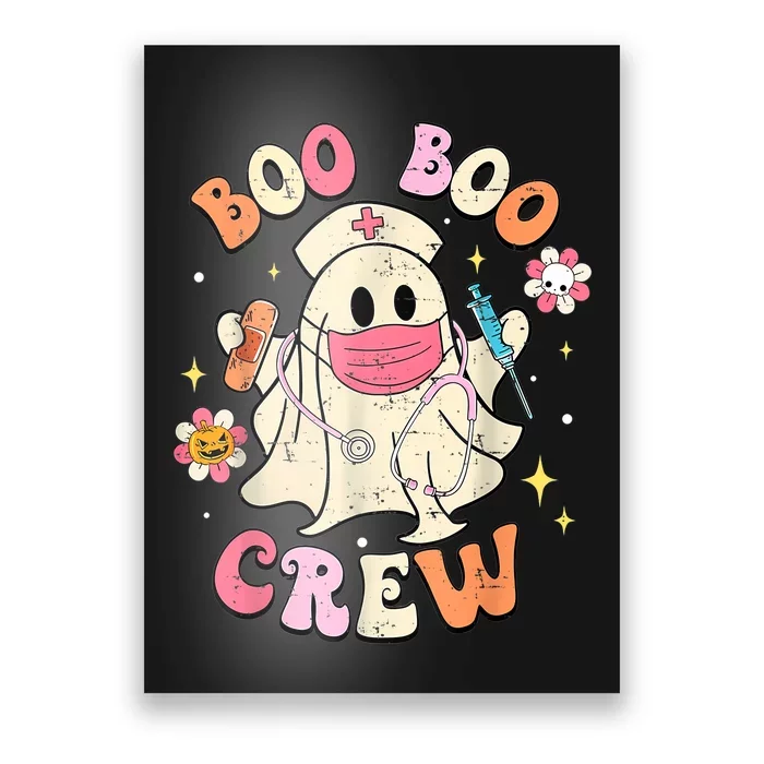 Boo Boo Crew Halloween Ghost Nurse Poster