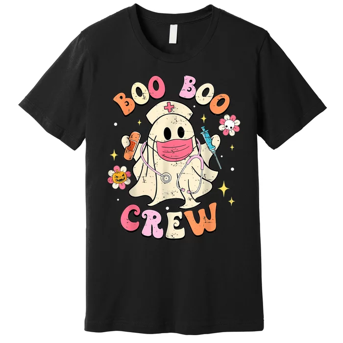 Boo Boo Crew Halloween Ghost Nurse Premium T-Shirt