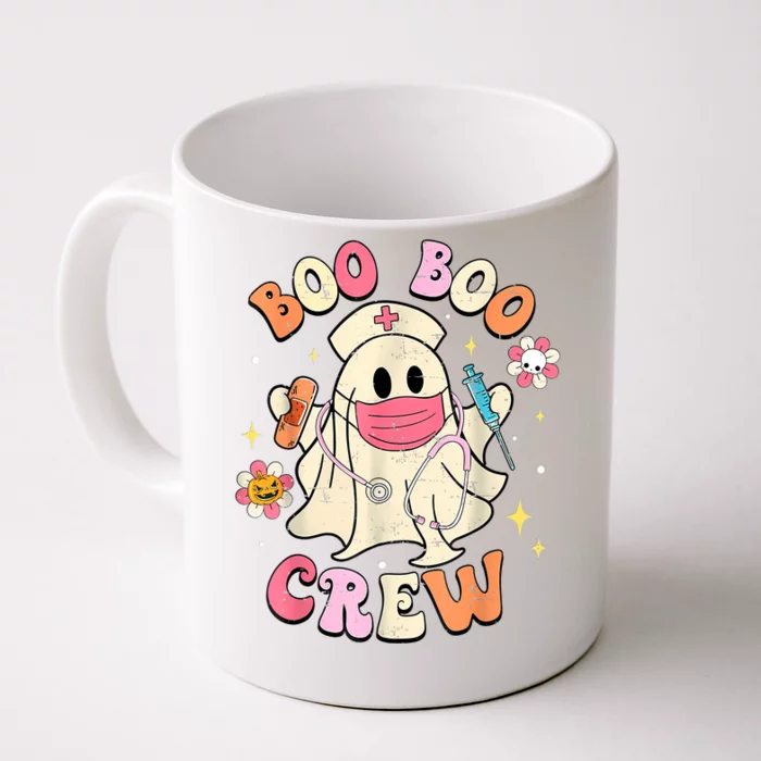 Boo Boo Crew Halloween Ghost Nurse Front & Back Coffee Mug