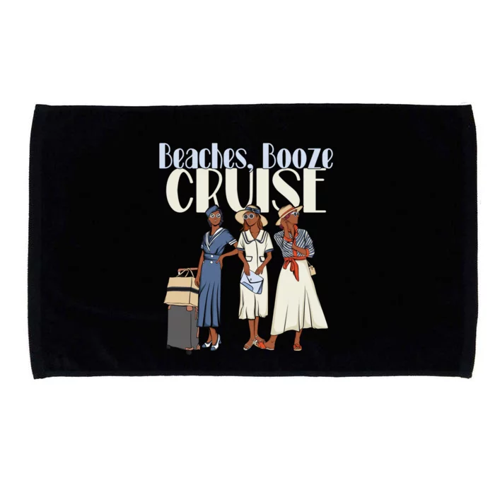 Beaches Booze Cruise Trip For Black Vacation Gift Microfiber Hand Towel