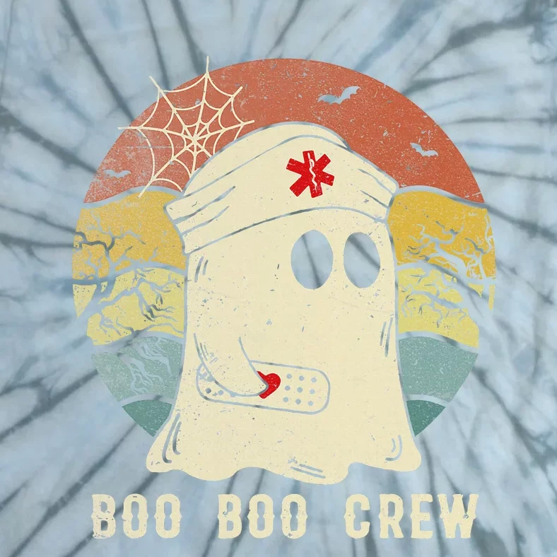 Boo Boo Crew Nurse Funny Ghost  Halloween  Nurse Tie-Dye T-Shirt