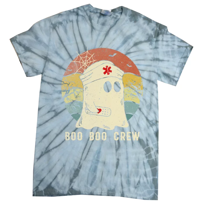 Boo Boo Crew Nurse Funny Ghost  Halloween  Nurse Tie-Dye T-Shirt