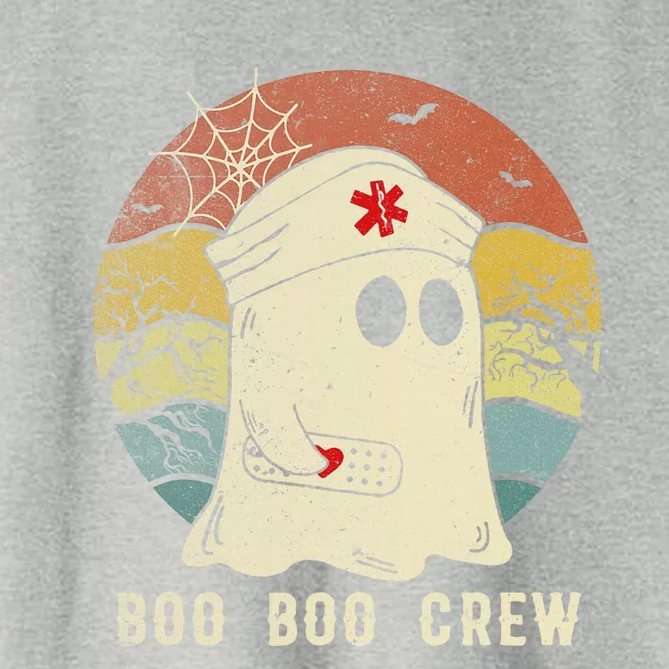 Boo Boo Crew Nurse Funny Ghost  Halloween  Nurse Women's Crop Top Tee