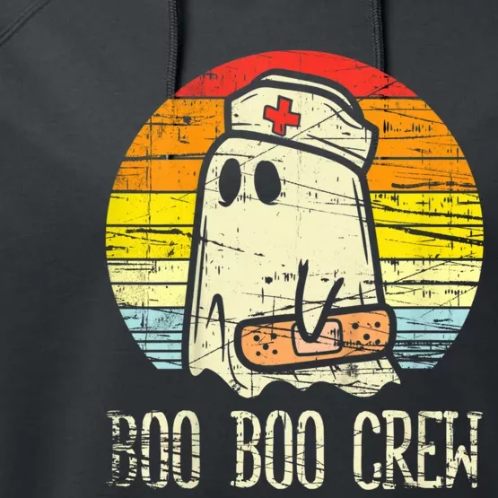 Boo Boo Crew Nurse Halloween Nurses Rn Ghost Performance Fleece Hoodie