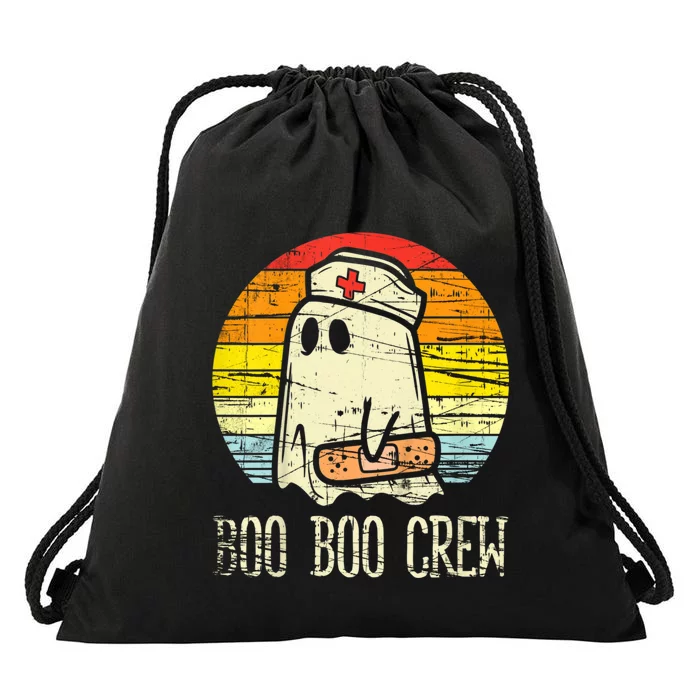 Boo Boo Crew Nurse Halloween Nurses Rn Ghost Drawstring Bag