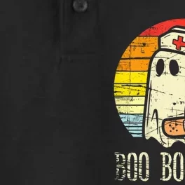 Boo Boo Crew Nurse Halloween Nurses Rn Ghost Dry Zone Grid Performance Polo