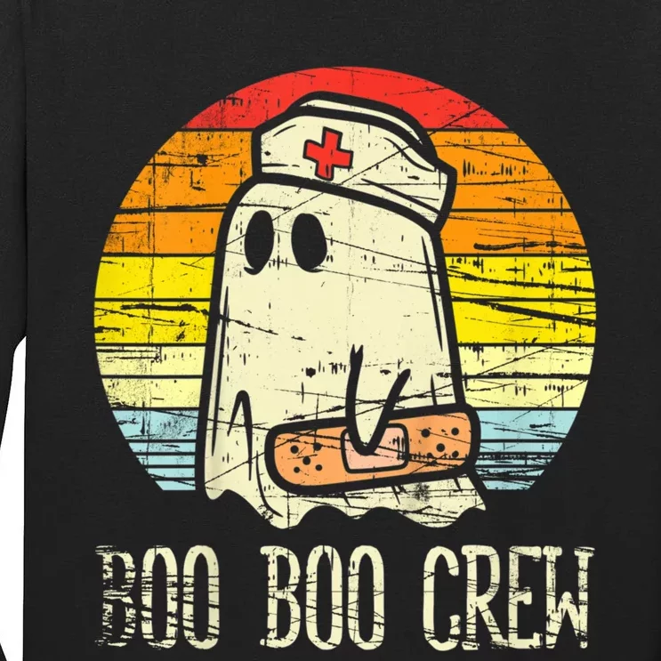 Boo Boo Crew Nurse Halloween Nurses Rn Ghost Tall Long Sleeve T-Shirt