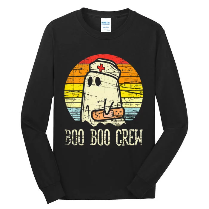 Boo Boo Crew Nurse Halloween Nurses Rn Ghost Tall Long Sleeve T-Shirt