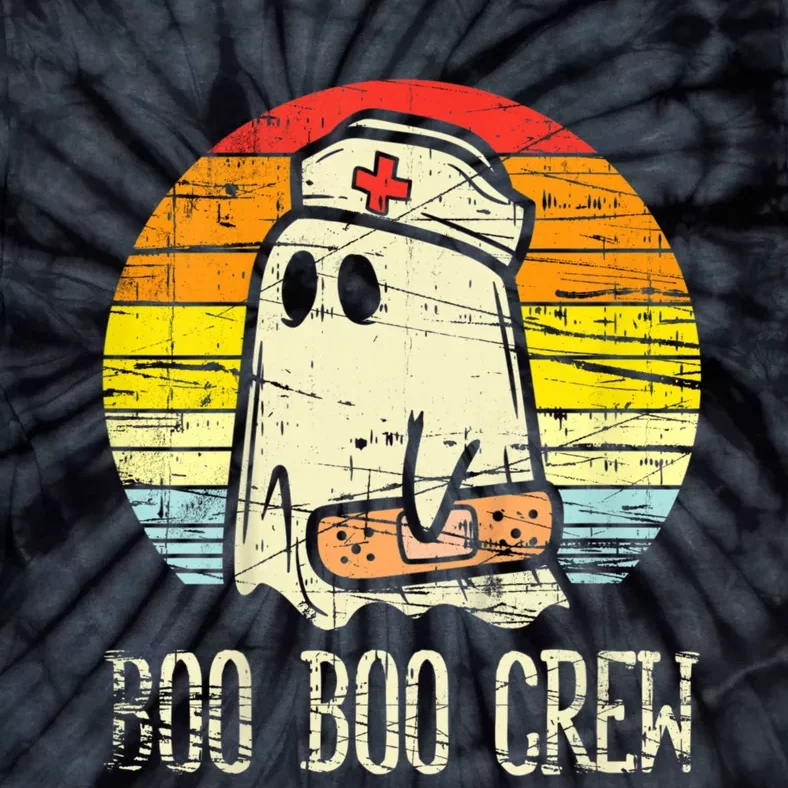 Boo Boo Crew Nurse Halloween Nurses Rn Ghost Tie-Dye T-Shirt