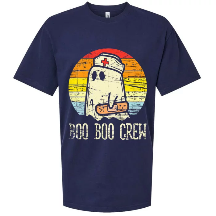 Boo Boo Crew Nurse Halloween Nurses Rn Ghost Sueded Cloud Jersey T-Shirt