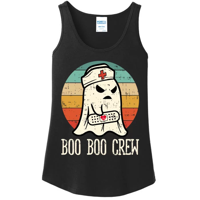 Boo Boo Crew Shirt Funny Halloween Nurse Retro Cute Ghost Ladies Essential Tank