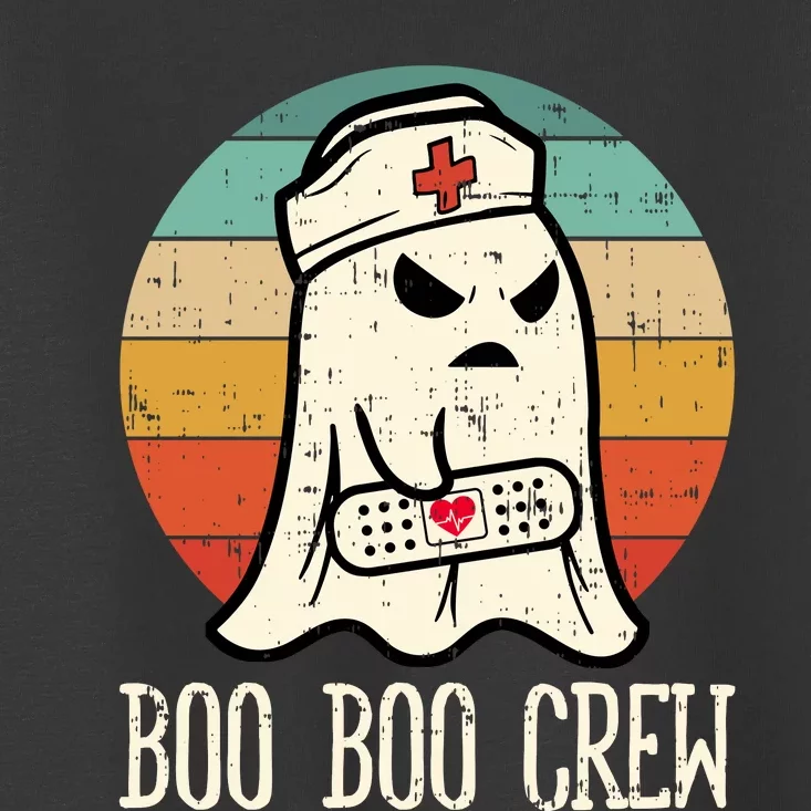 Boo Boo Crew Shirt Funny Halloween Nurse Retro Cute Ghost Toddler T-Shirt