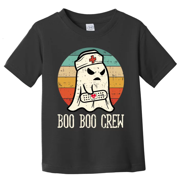 Boo Boo Crew Shirt Funny Halloween Nurse Retro Cute Ghost Toddler T-Shirt