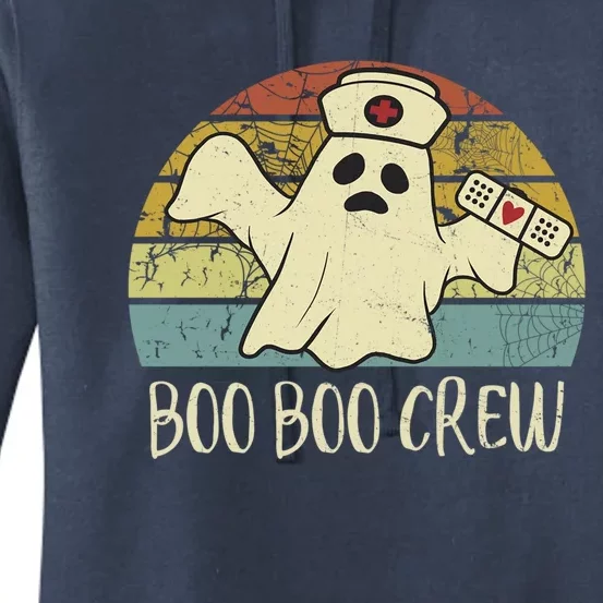 Boo Boo Crew Nurse Cute Gift Funny Ghost Halloween Nurse Gift Women's Pullover Hoodie