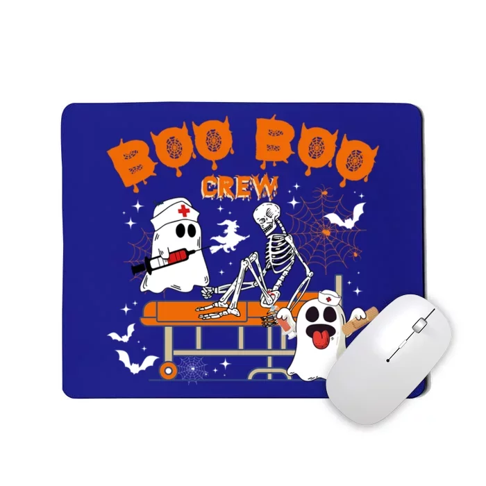 Boo Boo Crew Cute Ghost And Skeleton Paramedic Nurse Halloween Cool Gift Mousepad