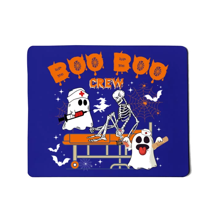 Boo Boo Crew Cute Ghost And Skeleton Paramedic Nurse Halloween Cool Gift Mousepad