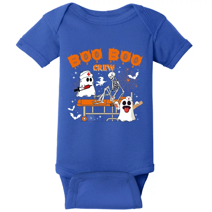 Boo Boo Crew Cute Ghost And Skeleton Paramedic Nurse Halloween Cool Gift Baby Bodysuit