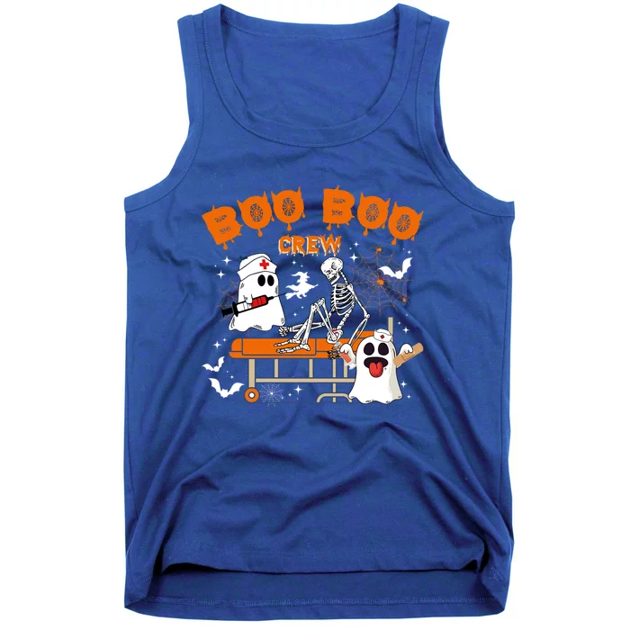 Boo Boo Crew Cute Ghost And Skeleton Paramedic Nurse Halloween Cool Gift Tank Top