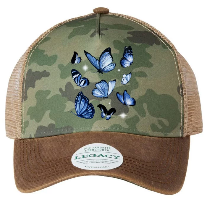 Blue Butterflies Cute Gift Legacy Tie Dye Trucker Hat