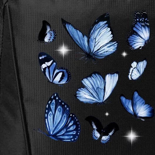 Blue Butterflies Cute Gift City Backpack