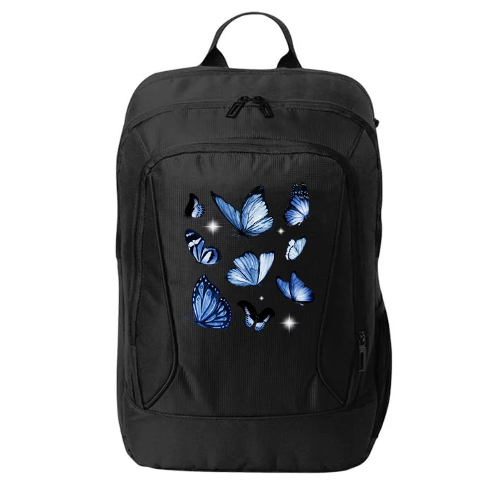 Blue Butterflies Cute Gift City Backpack