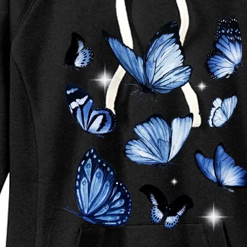 Blue Butterflies Cute Gift Women's Fleece Hoodie