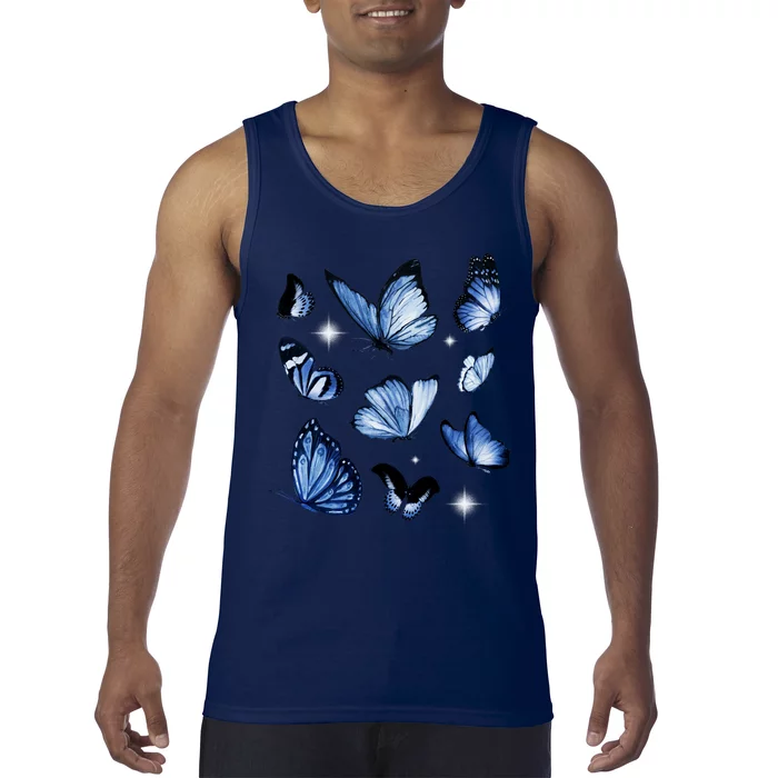 Blue Butterflies Cute Gift Tank Top