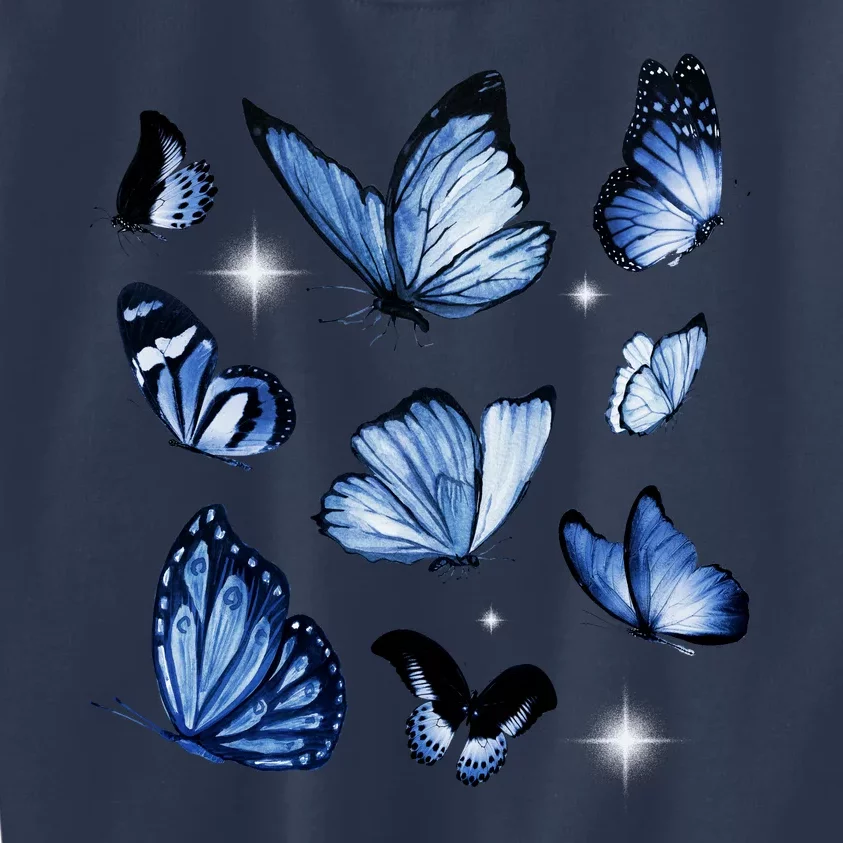 Blue Butterflies Cute Gift Kids Sweatshirt