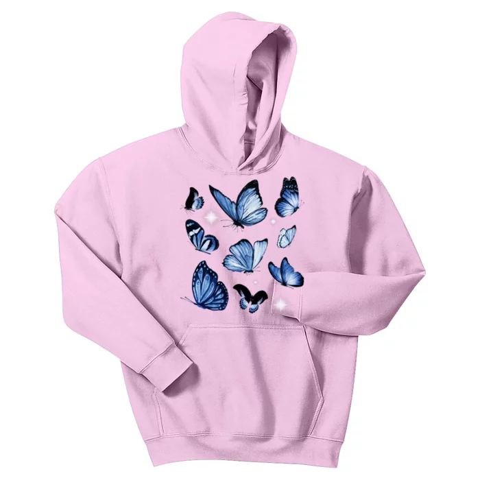 Blue Butterflies Cute Gift Kids Hoodie