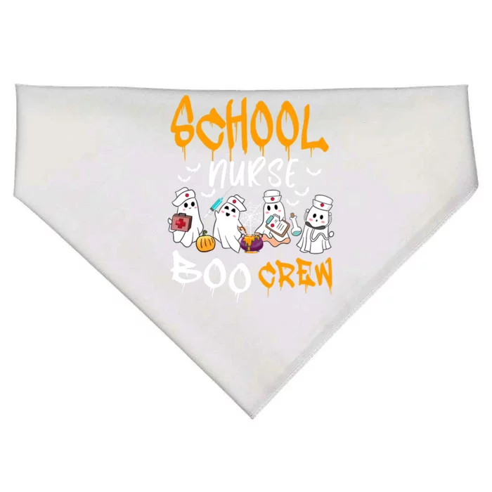 Boo Boo Crew Nurse Ghost Funny Halloween Costume Gift USA-Made Doggie Bandana