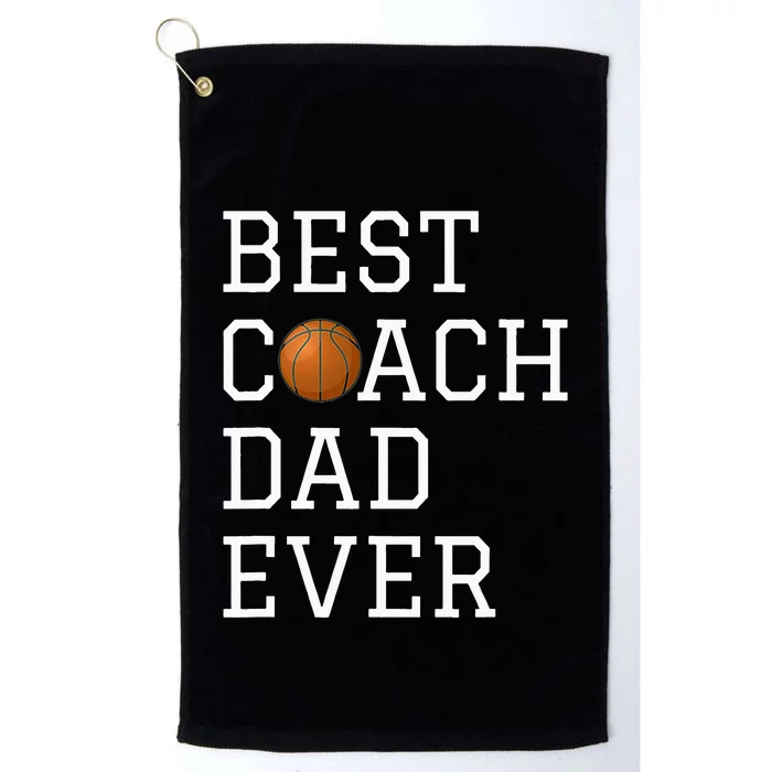 Best Basketball Coach Dad Ever Coaching Fathers Gift Platinum Collection Golf Towel