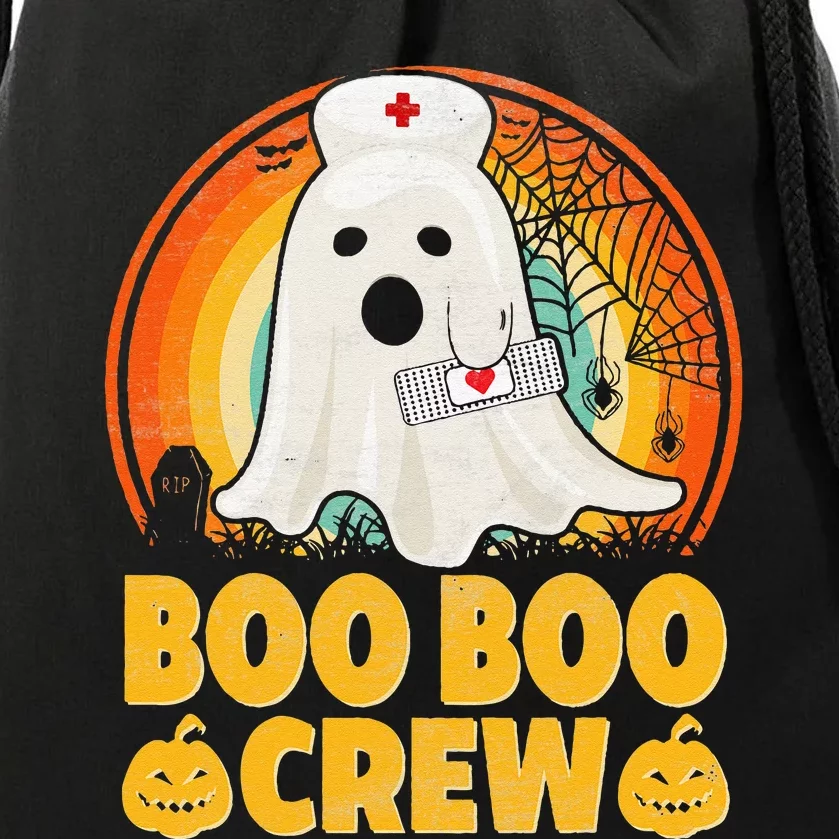 Boo Boo Crew Nurse Funny Halloween Ghost Costume RN Nurse Drawstring Bag