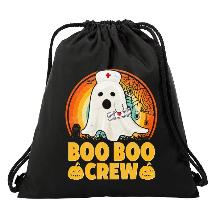 Boo Boo Crew Nurse Funny Halloween Ghost Costume RN Nurse Drawstring Bag