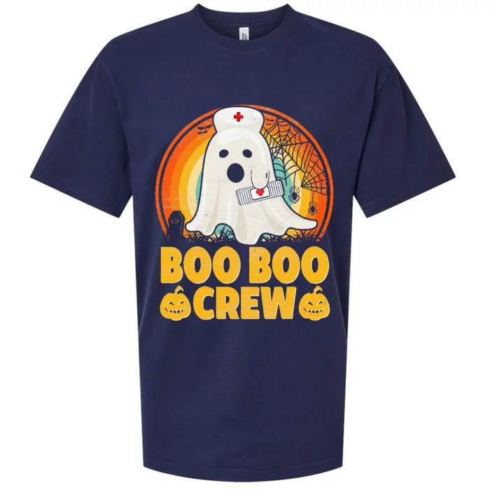 Boo Boo Crew Nurse Funny Halloween Ghost Costume RN Nurse Sueded Cloud Jersey T-Shirt