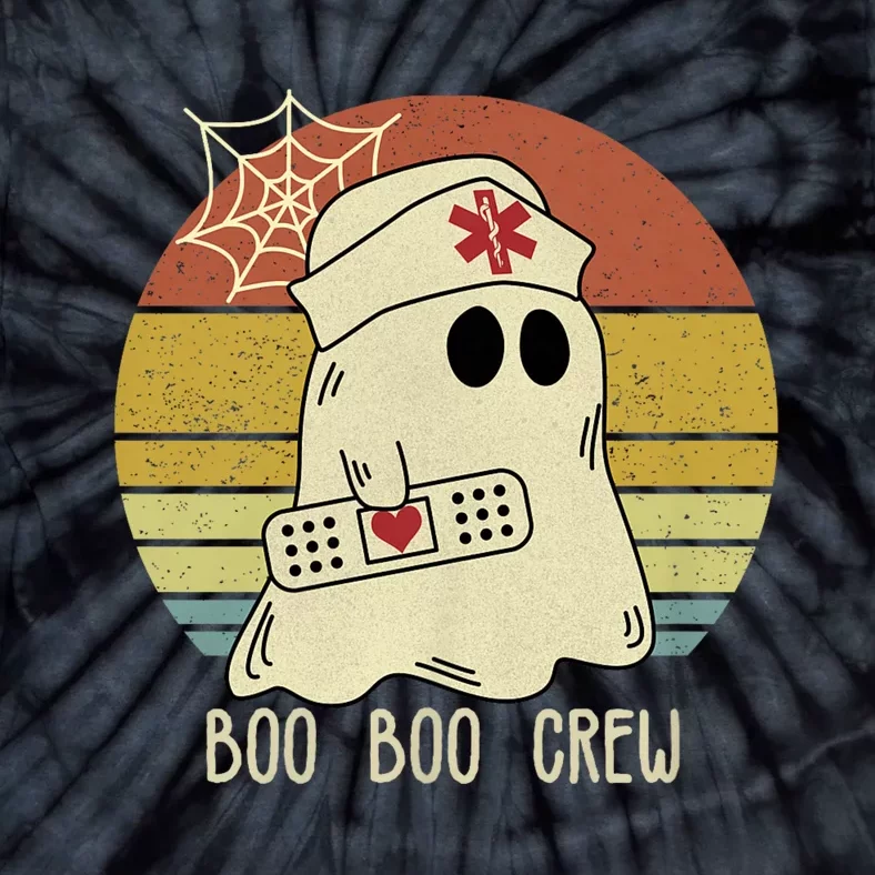 Boo Boo Crew Nurse Happy Halloween Nurse Tie-Dye T-Shirt