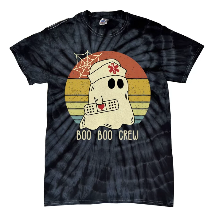 Boo Boo Crew Nurse Happy Halloween Nurse Tie-Dye T-Shirt