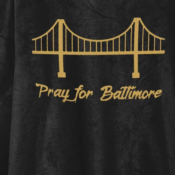 Baltimore Bridge Collapse Hooded Wearable Blanket