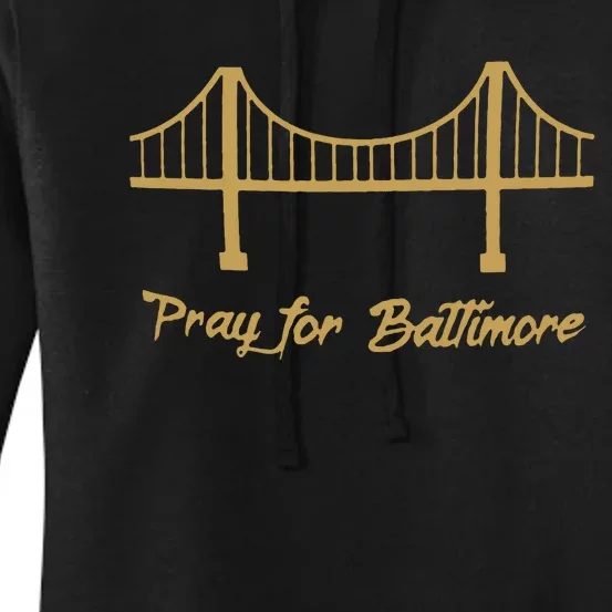 Baltimore Bridge Collapse Women's Pullover Hoodie