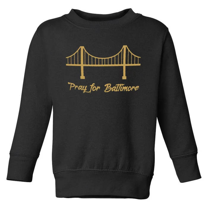 Baltimore Bridge Collapse Toddler Sweatshirt