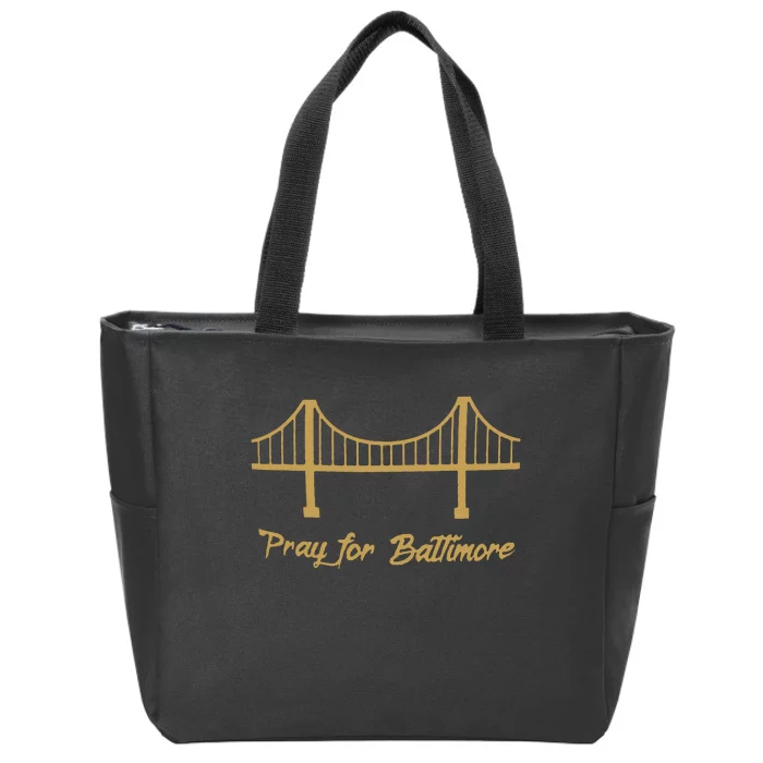 Baltimore Bridge Collapse Zip Tote Bag