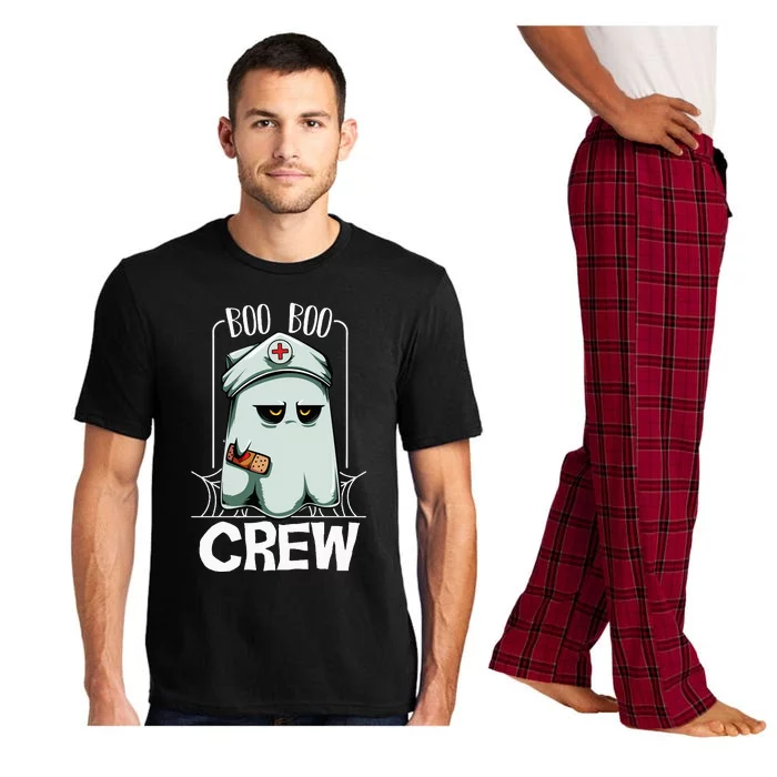 Boo Boo Crew Nurse Ghost Funny Scary Halloween Quotes Pajama Set