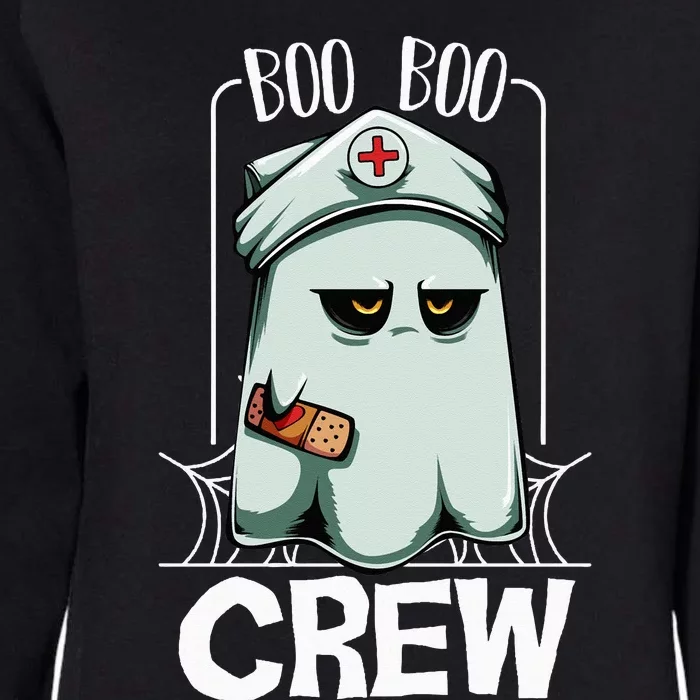 Boo Boo Crew Nurse Ghost Funny Scary Halloween Quotes Womens California Wash Sweatshirt