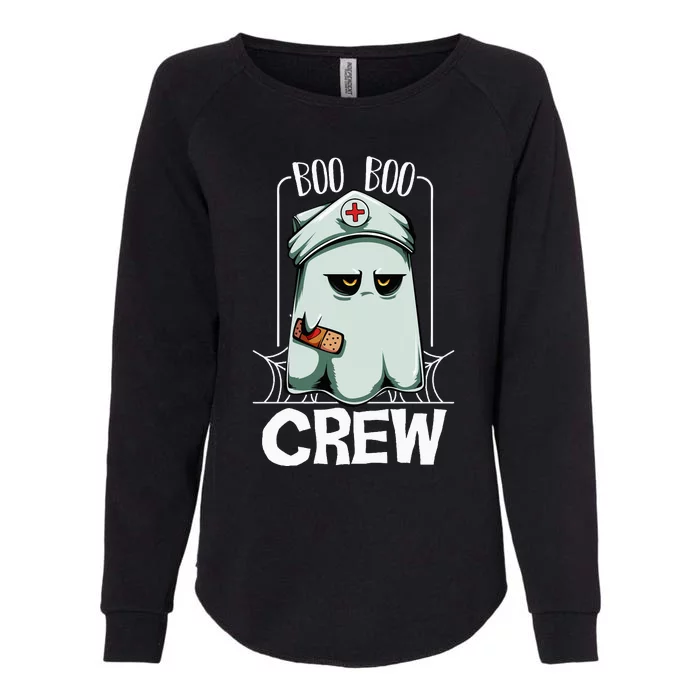 Boo Boo Crew Nurse Ghost Funny Scary Halloween Quotes Womens California Wash Sweatshirt