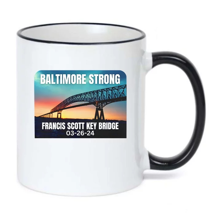 Baltimore Bridge Collapse Baltimore Strong Black Color Changing Mug