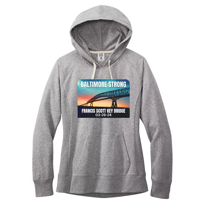 Baltimore Bridge Collapse Baltimore Strong Women's Fleece Hoodie